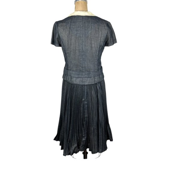 1960s pleated dress with jacket and bow by Mam'selle Size M - Picture 3 of 10